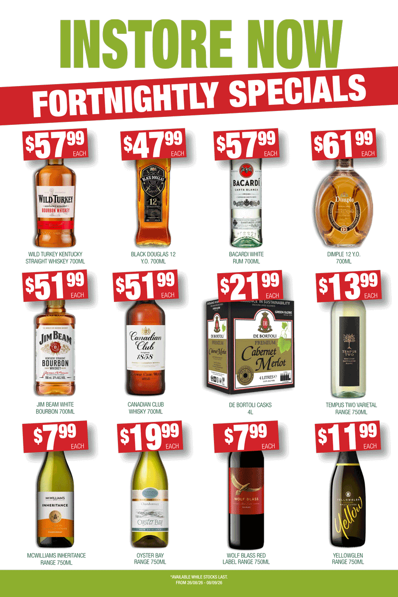 September Bottle Shop Specials Minto