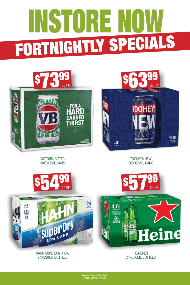 October Bottle Shop Specials Minto